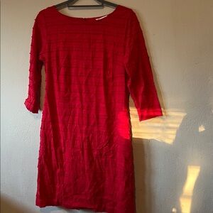 Trina Turk Red Lazercut dress